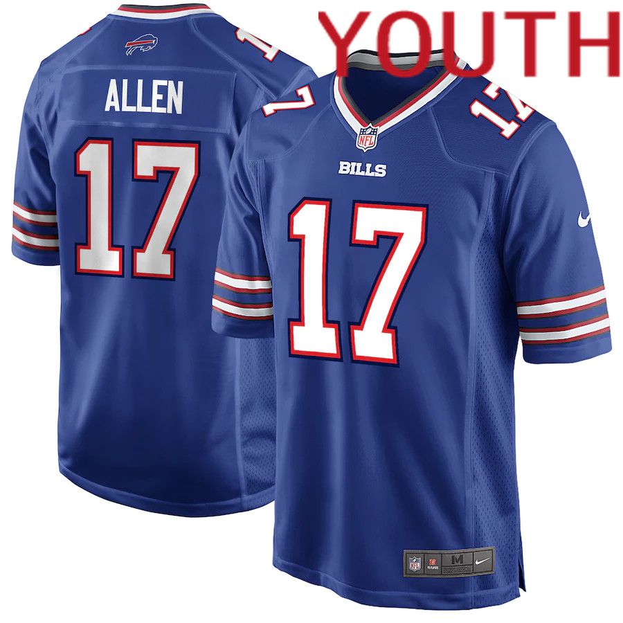 Youth Buffalo Bills 17 Josh Allen Nike Royal Game Player NFL Jersey
